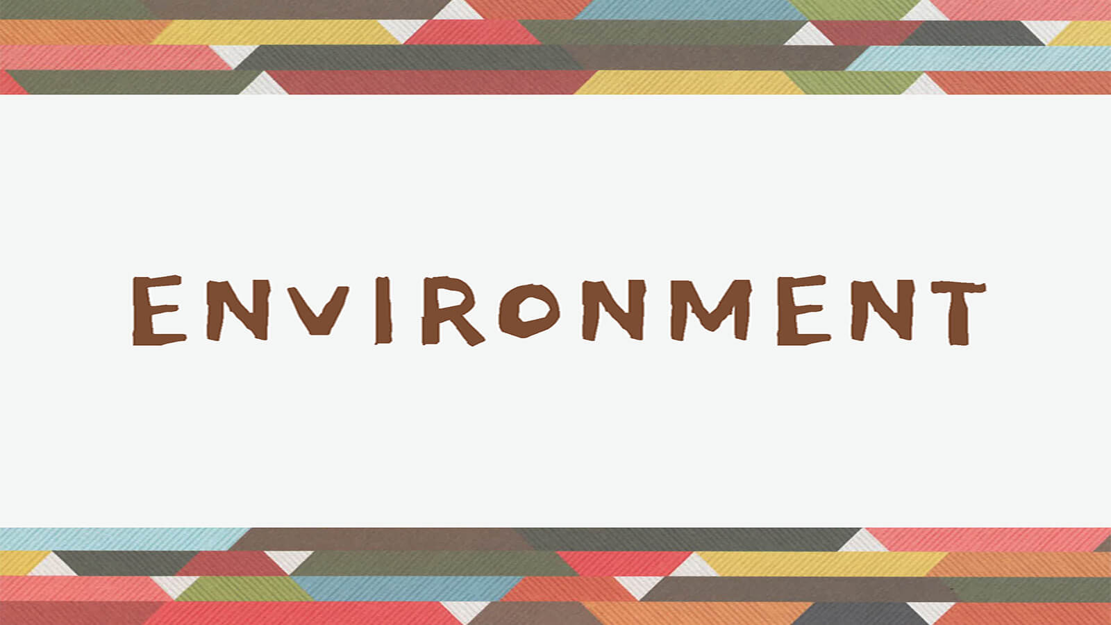 Slide reading "Environment"