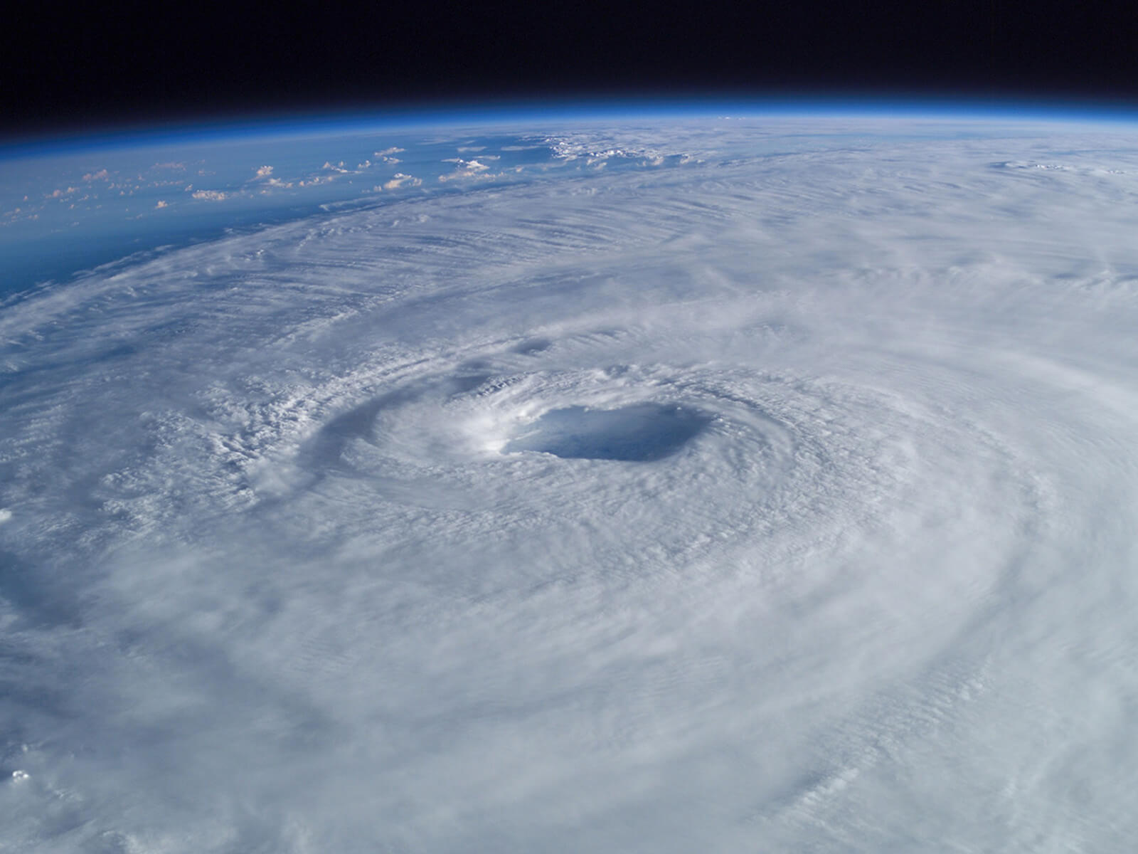 Arial view of a tropical cyclone