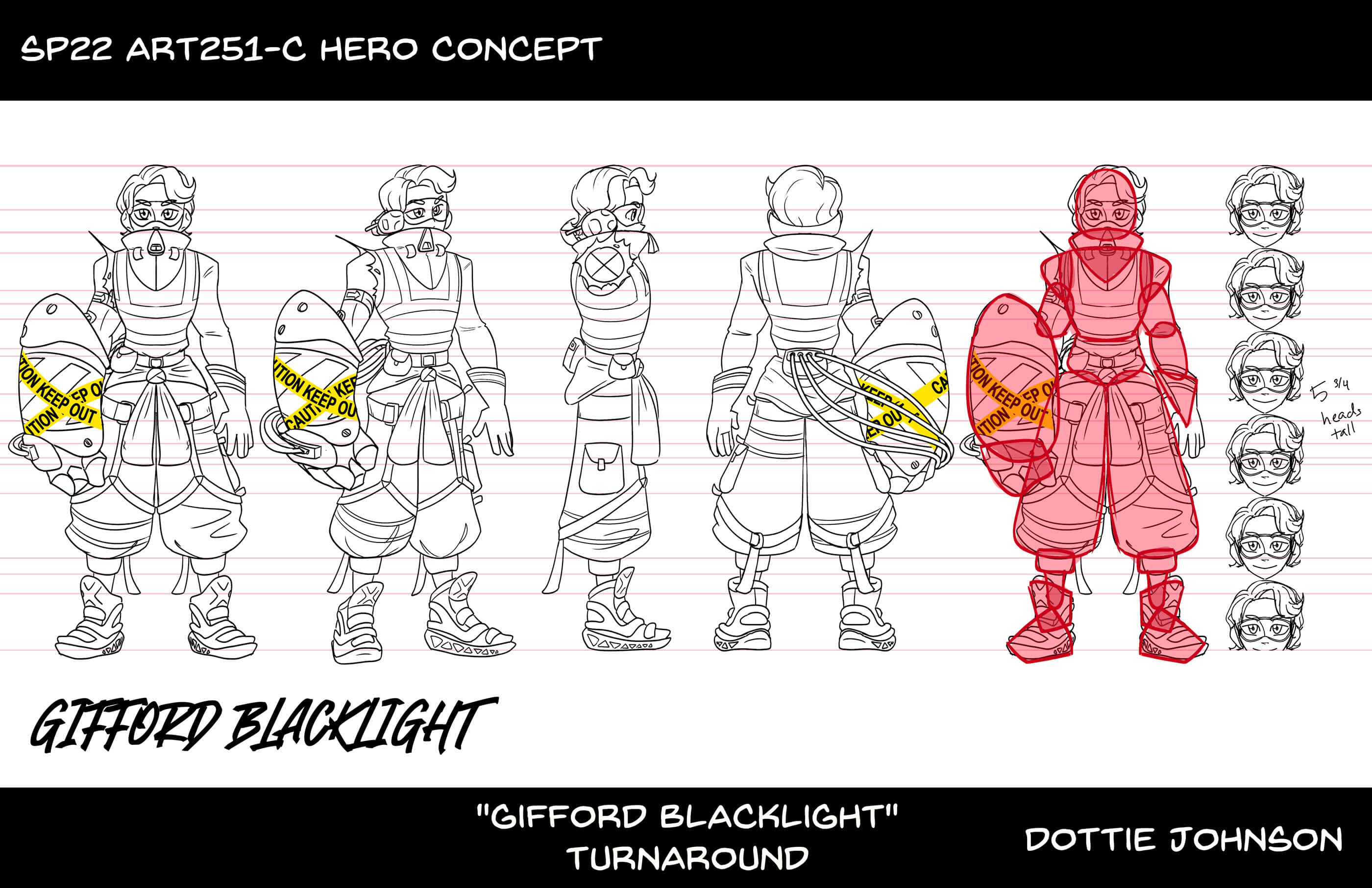 Concept art of a hero with a bulky robotic fist.