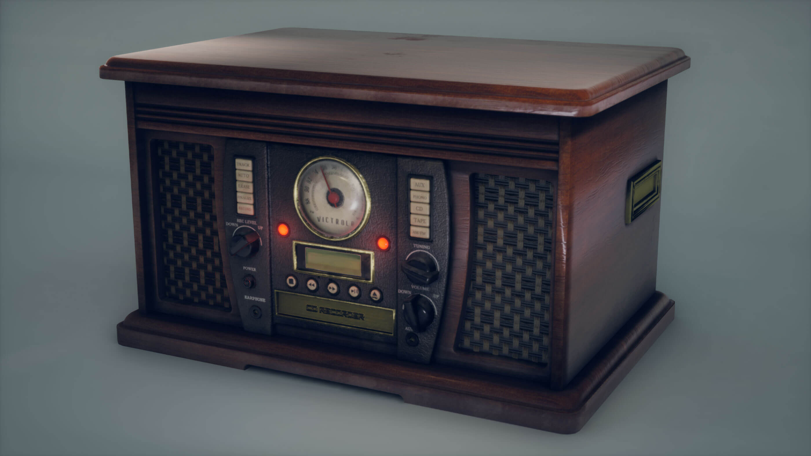 3D model of an old radio.
