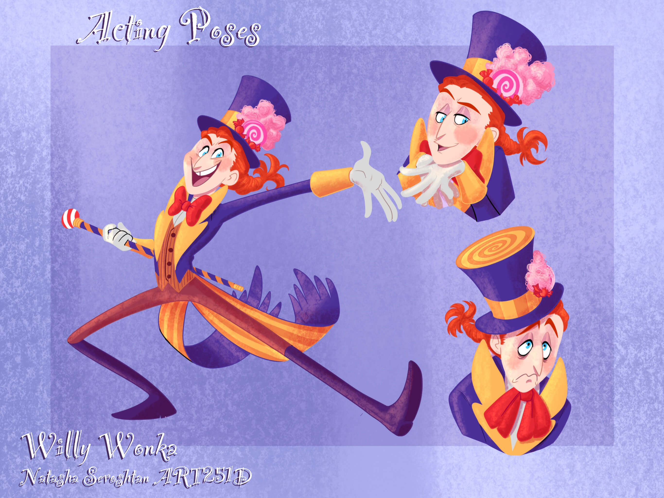 Character art of an alternative version of Willy Wonka.