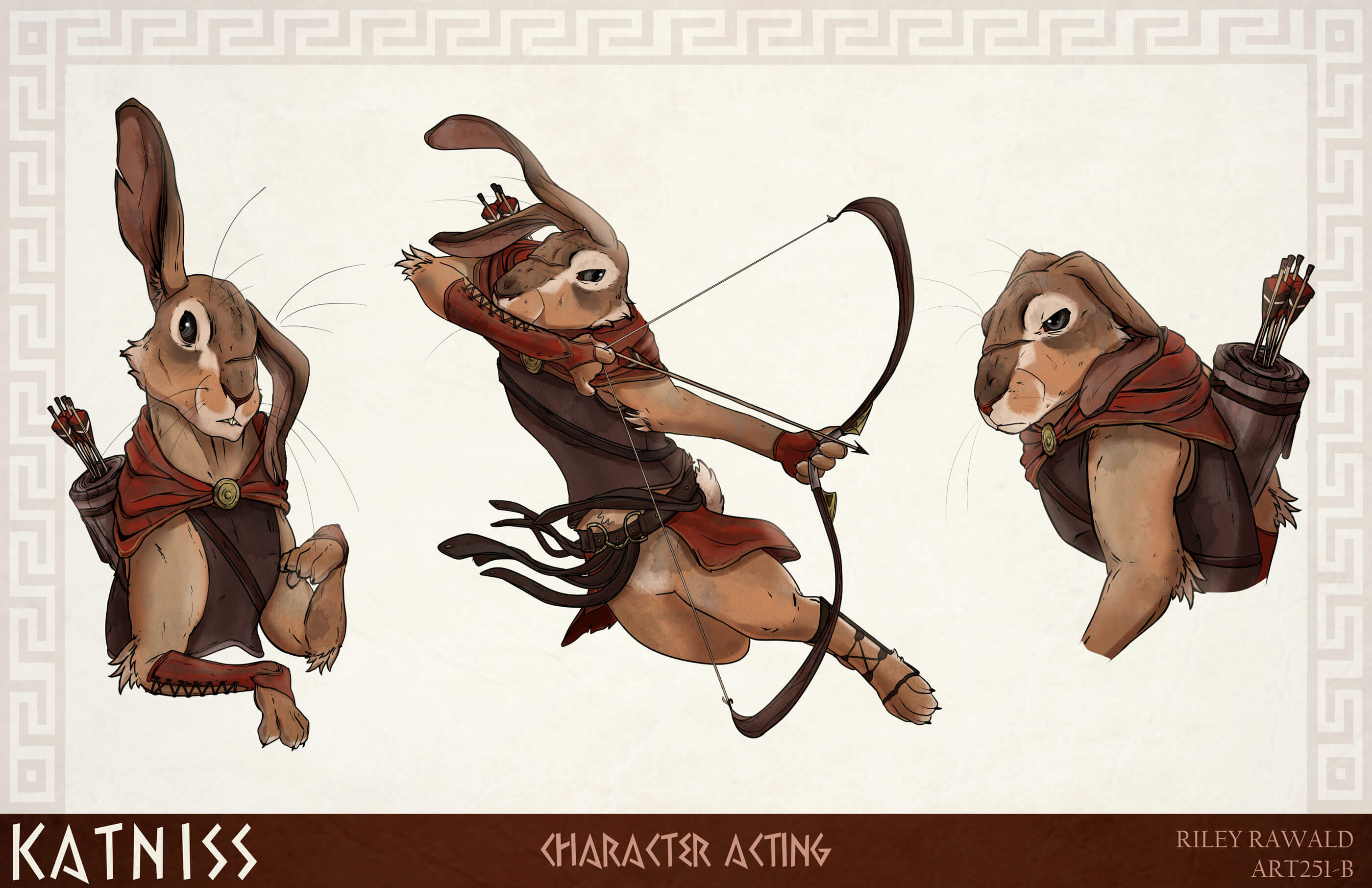 A humanoid rabbit who wields a bow and arrow.