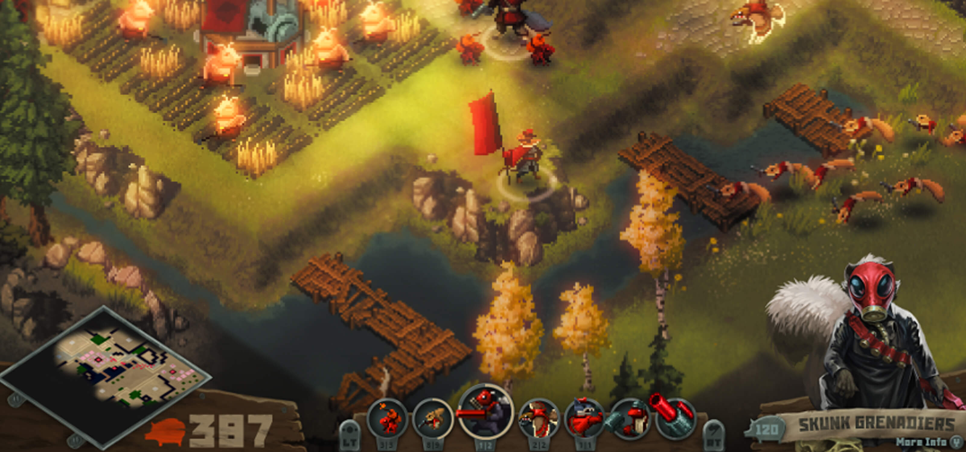 Screenshot of gameplay from Tooth and Tail