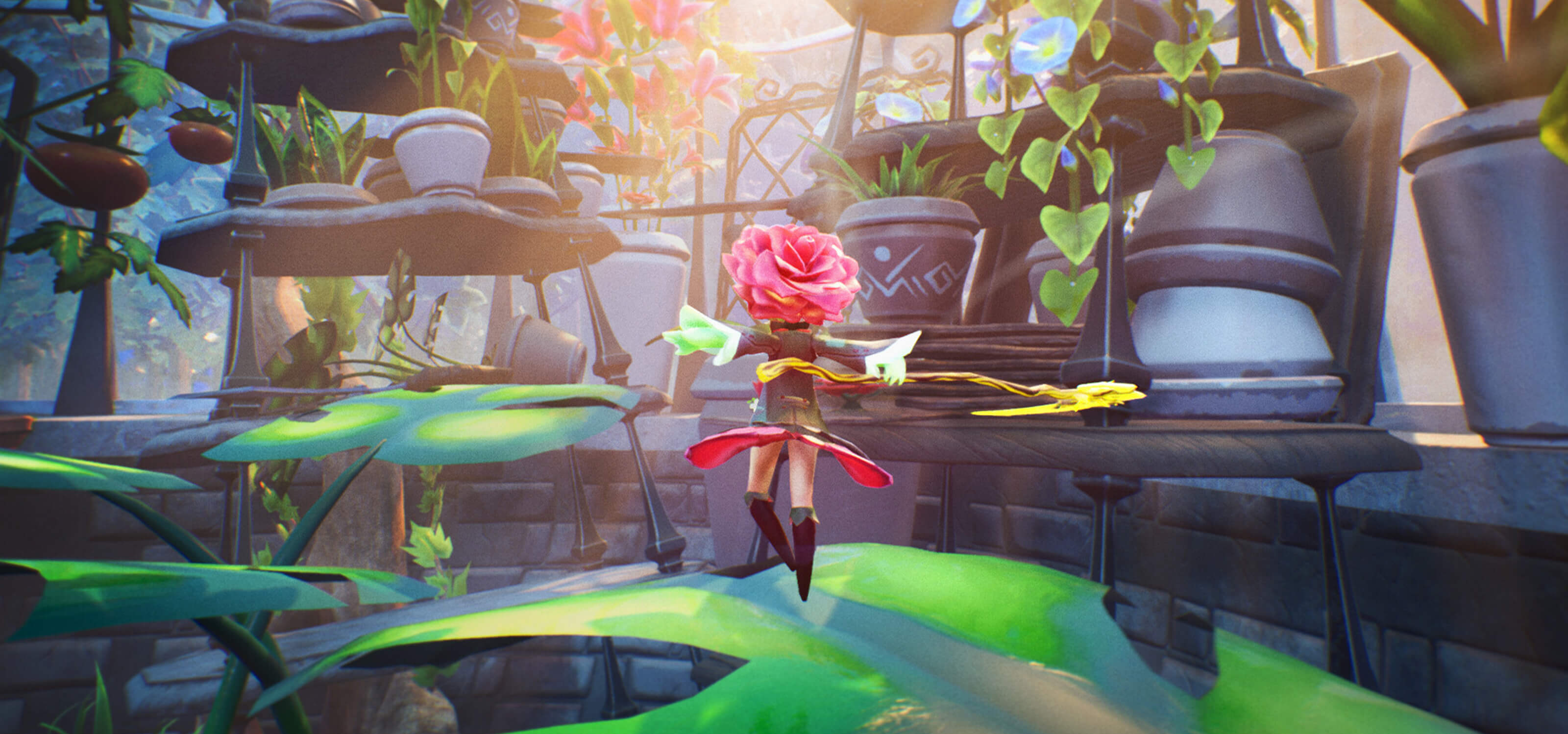 The lush adventure starring a scythe-wielding rose was inspired by a shared love of plants.