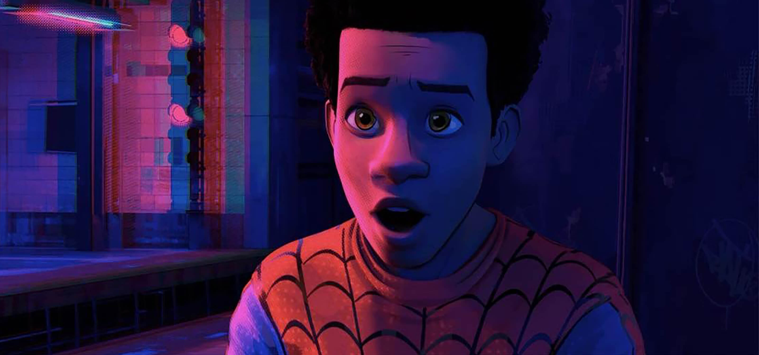 Still of Miles Morales from Spider-Man: Into the Spider-Verse
