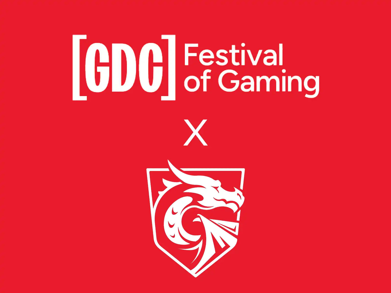 The GDC 2026 logo and DigiPen Dragon logo on a red background.