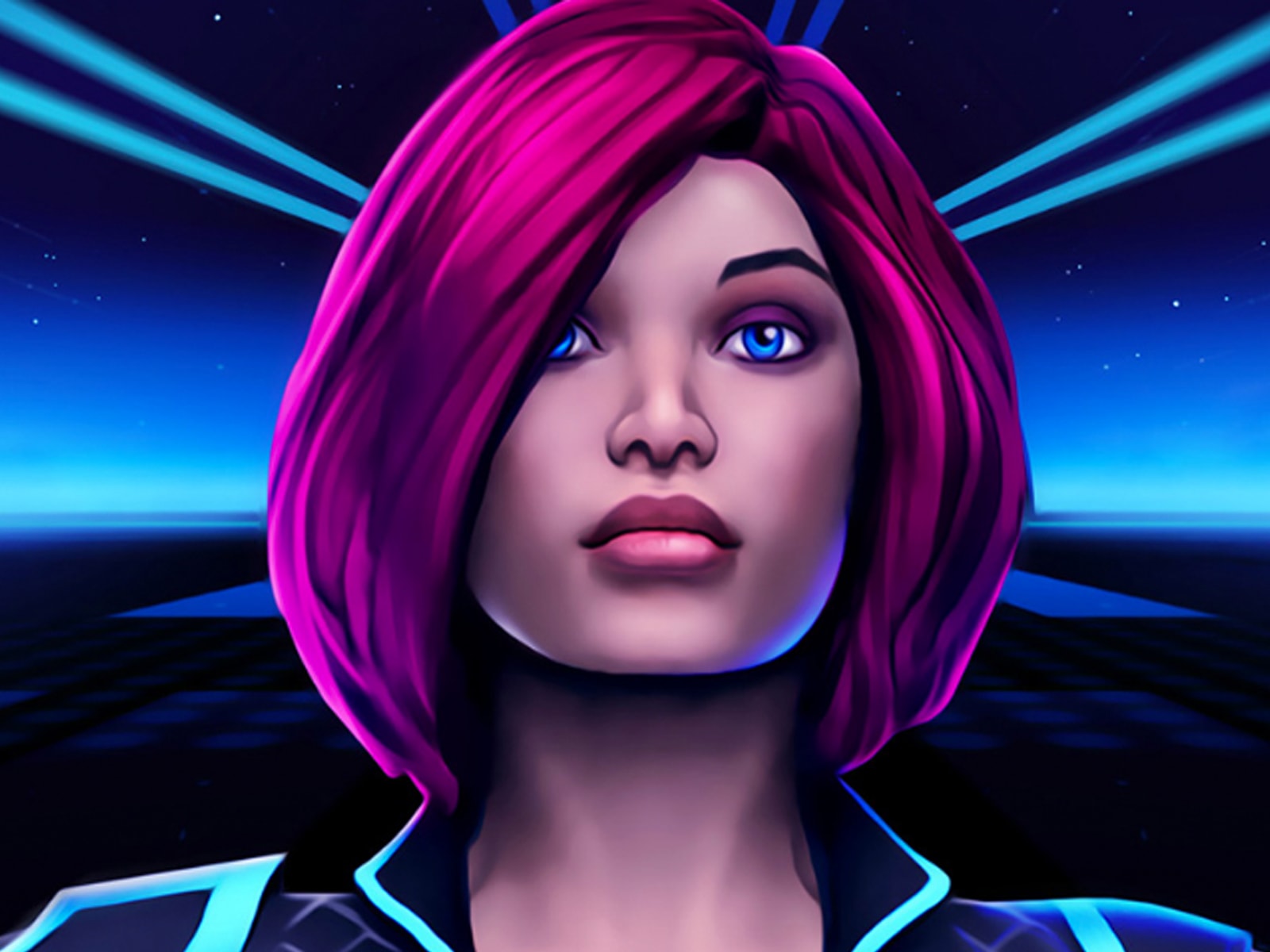 Screenshot from GrooVR featuring a pink-haired female character