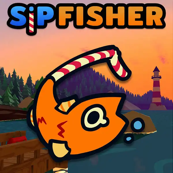 Sip Fisher game icon with fish logo.