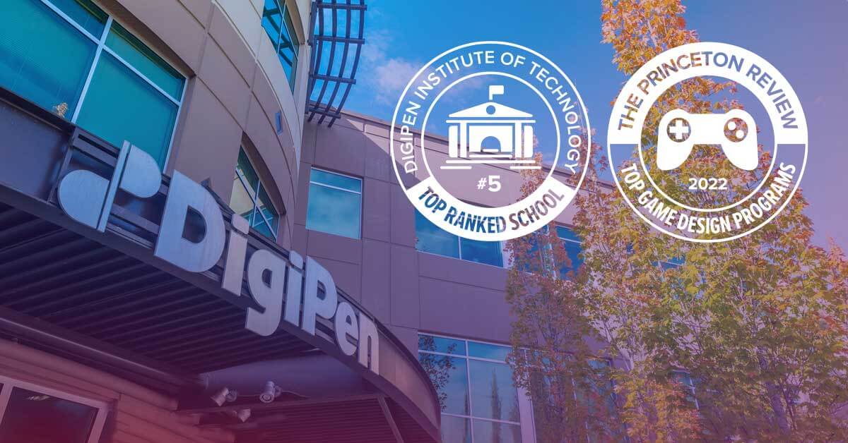 DigiPen Ranked a Top 5 Game Design School in 2022 Princeton Review