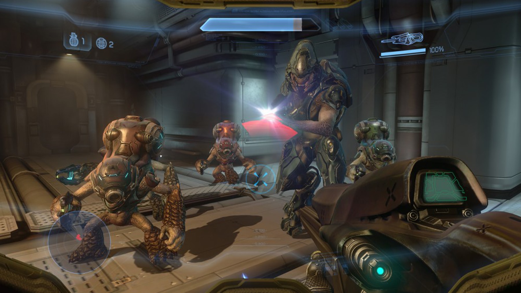 First-person perspective of Halo 4 campaign Dawn