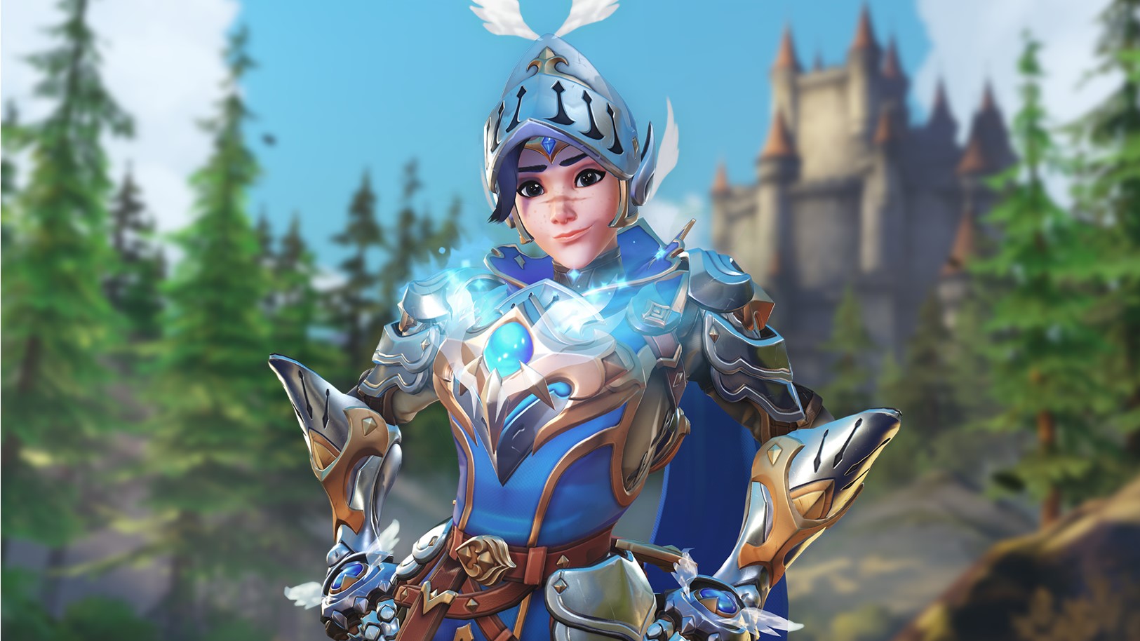 Overwatch 2 character Tracer wearing medieval knight armor.