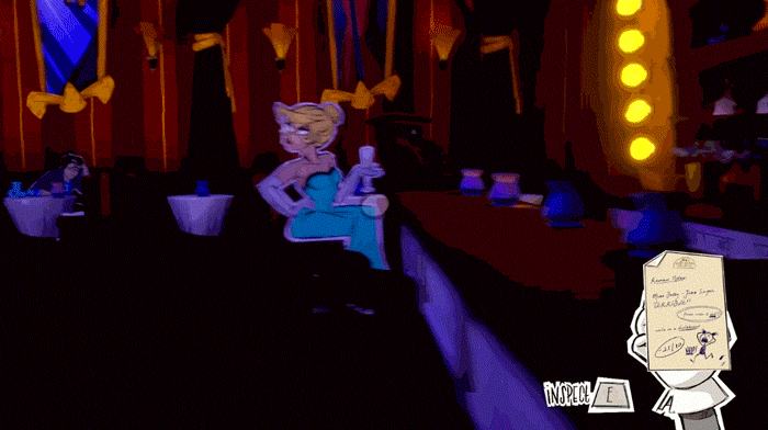 Animated gif of Penny Blue character Miss Betty saying "Do I know you?"