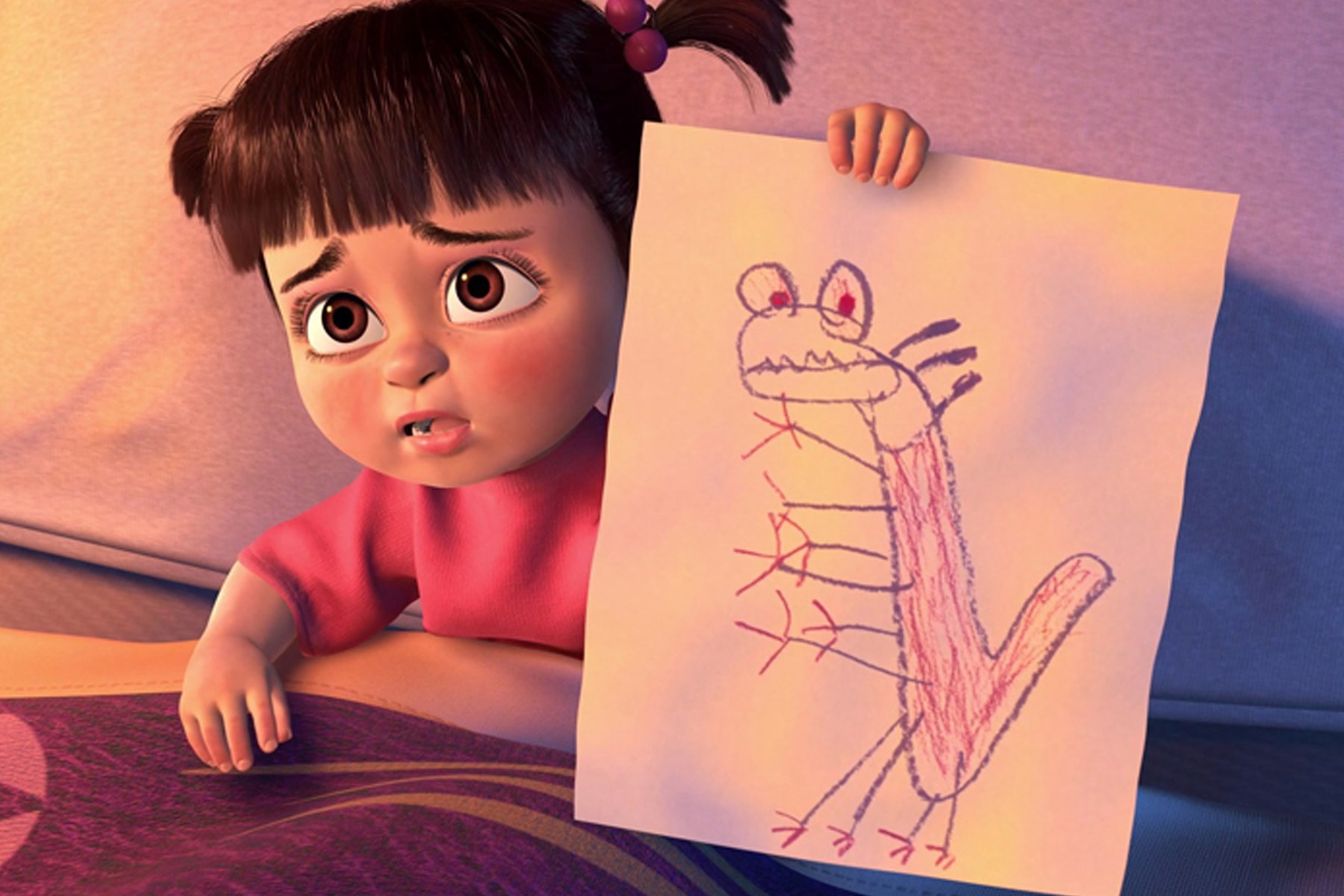 Screenshot of Boo in the animated film Monsters, Inc