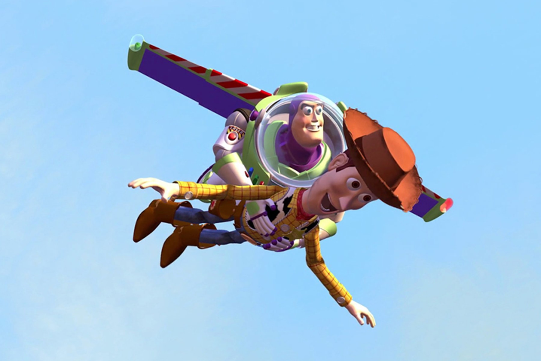 Screenshot of Woody and Buzz Lightyear in the animated film Toy Story